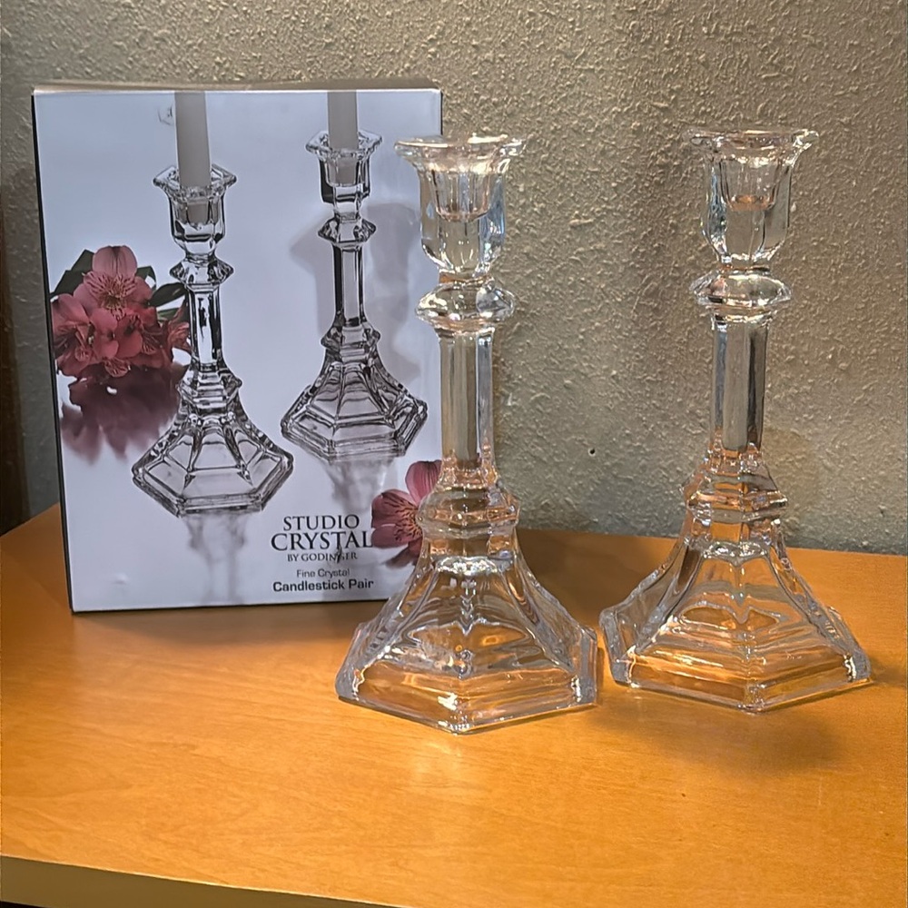 Crystal Candlesticks Set of 2